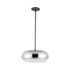 Trinity 14-in Black/Chrome LED Pendant