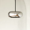 Trinity 14-in Black/Chrome LED Pendant