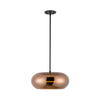 Trinity 14-in Black/Copper LED Pendant