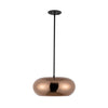 Trinity 14-in Black/Copper LED Pendant
