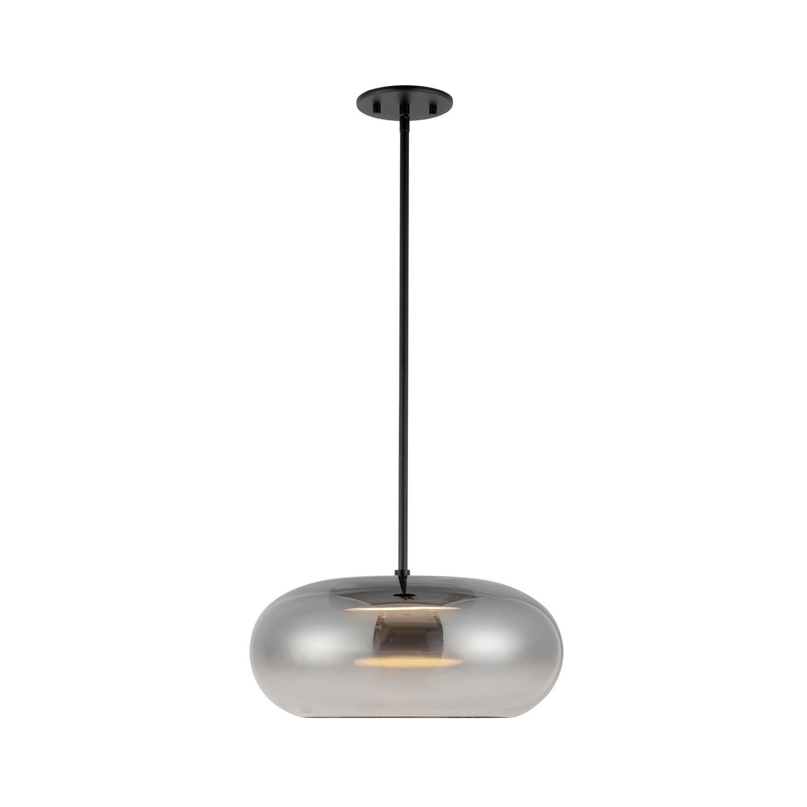 Trinity 14-in Black/Smoked LED Pendant