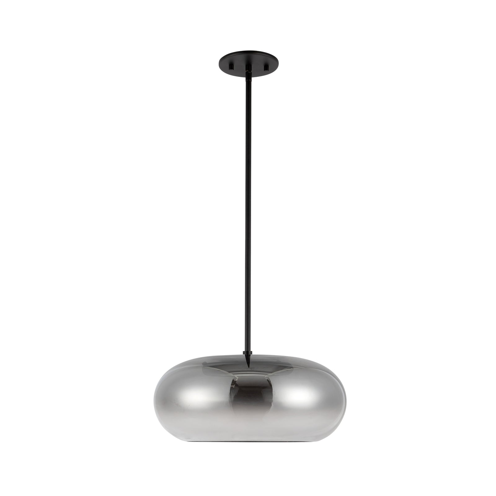 Trinity 14-in Black/Smoked LED Pendant