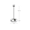 Trinity 14-in Black/Chrome LED Pendant