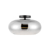 Trinity 14-in Black/Chrome LED Semi Flush Mount