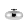 Trinity 14-in Black/Chrome LED Semi Flush Mount