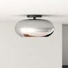 Trinity 14-in Black/Chrome LED Semi Flush Mount