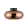 Trinity 14-in Black/Copper LED Semi Flush Mount