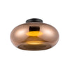 Trinity 14-in Black/Copper LED Semi Flush Mount