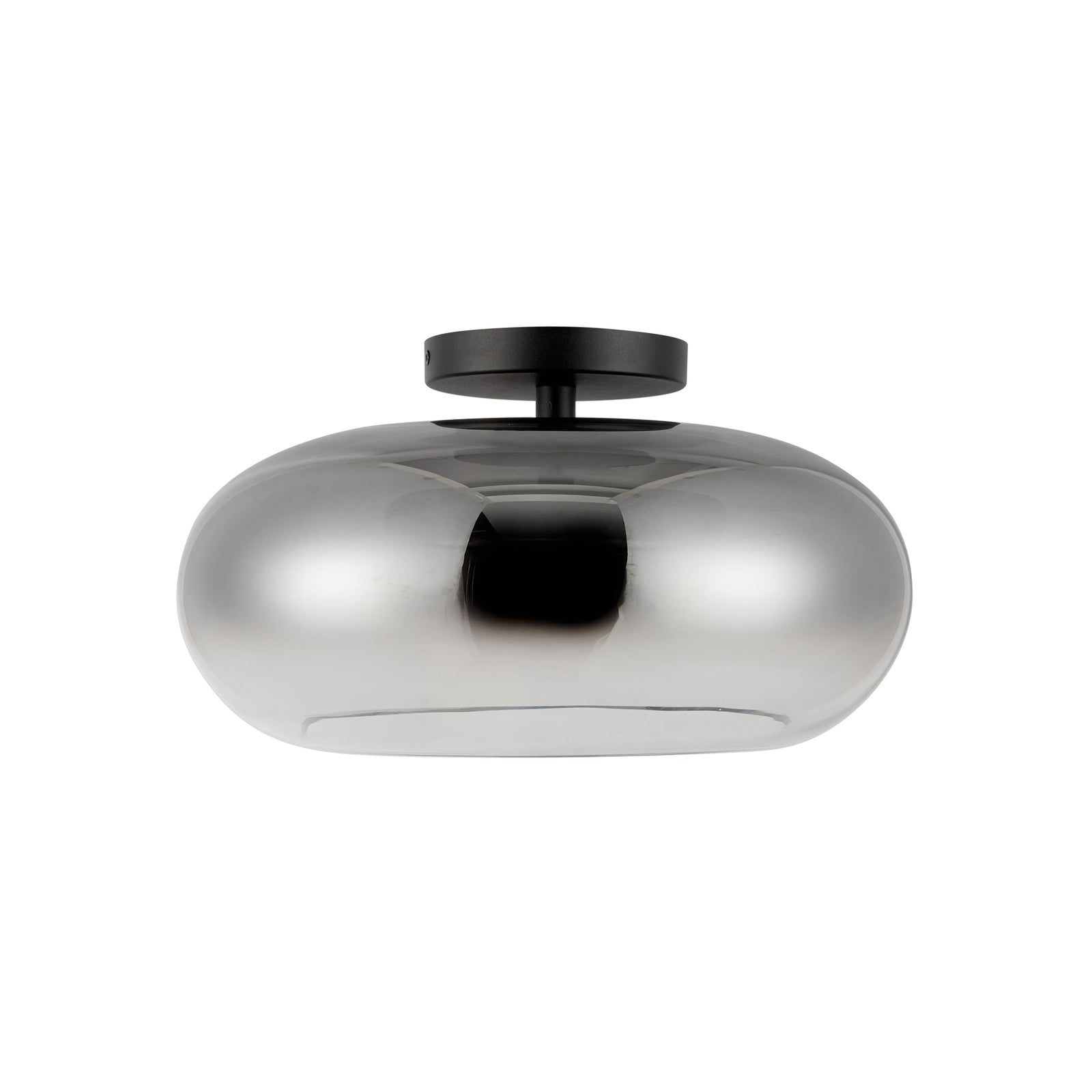 Trinity 14-in Black/Smoked LED Semi Flush Mount