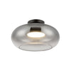 Trinity 14-in Black/Smoked LED Semi Flush Mount