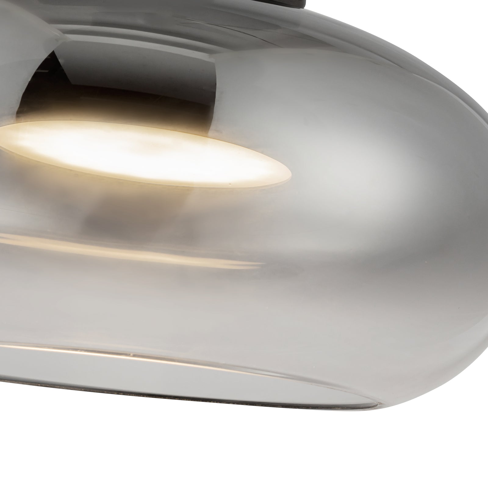 Trinity 14-in Black/Smoked LED Semi Flush Mount