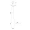 Remuda 3-in White Trilo Track Pendant