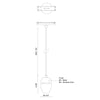 Eloa 3-in Black Trilo Track Pendant