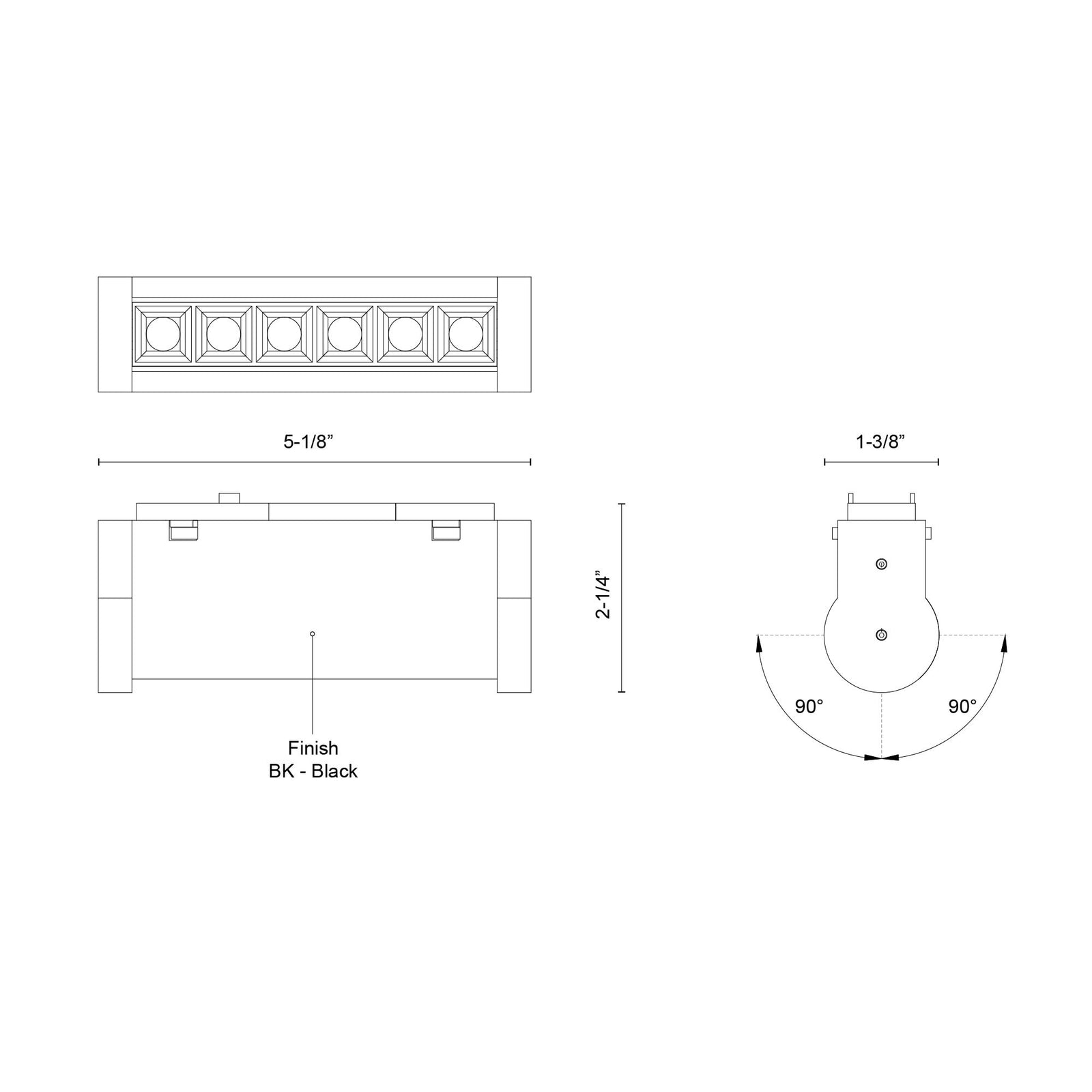 Holo Shift 5-in White Trilo Track Directional Light