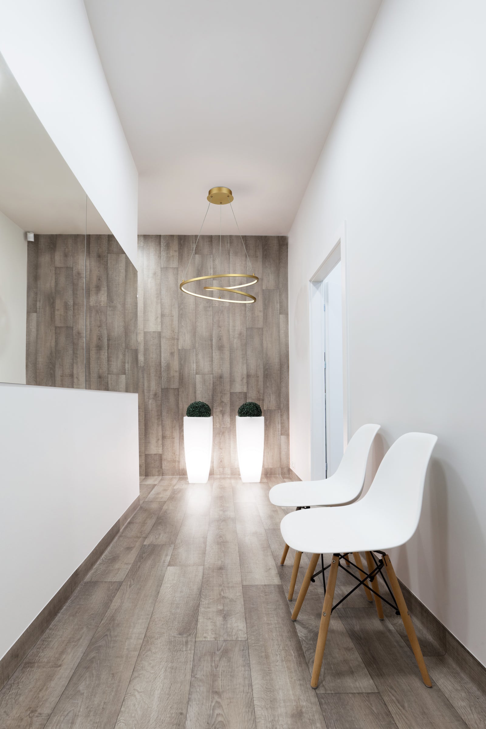 Twist 19-in Antique Brass LED Pendant