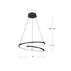 Twist 19-in Antique Brass LED Pendant