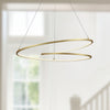 Twist 32-in Antique Brass LED Pendant