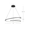 Twist 32-in Black LED Pendant