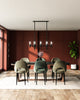 Torres 38-in Clear Ribbed Glass/Matte Black 8 Lights Linear Pendant
