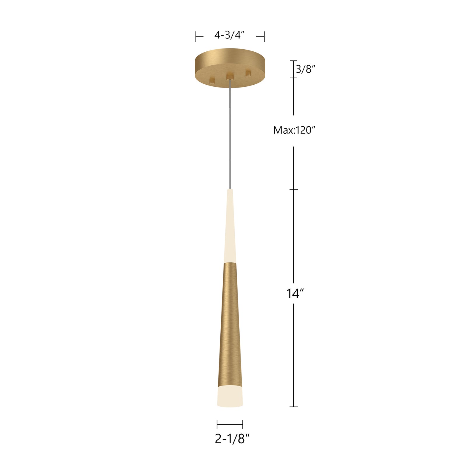 Ultra 2-in Chrome LED Pendant
