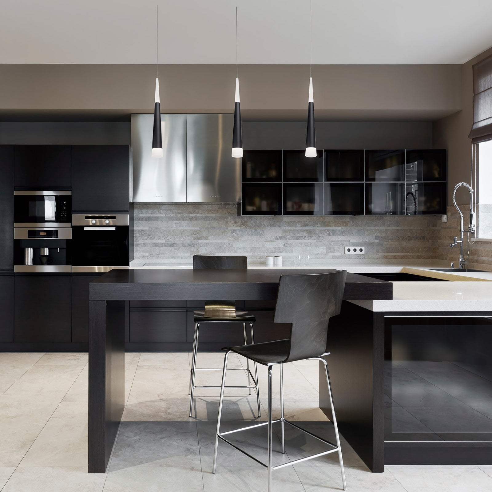 Ultra 2-in Black LED Pendant
