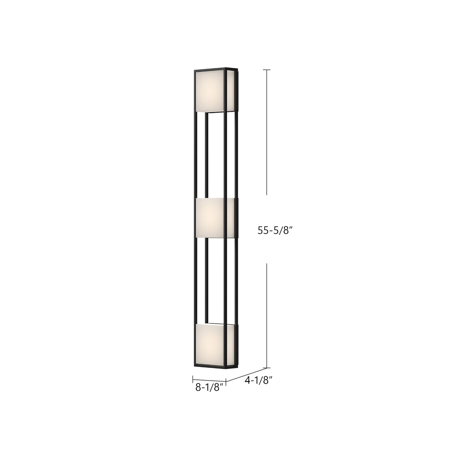 Vail 55-in Black LED Exterior Wall Sconce