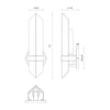 Valencia 5-in Polished Nickel/Alabaster 1 Light Wall/Vanity