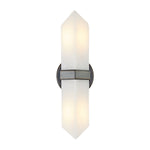 Valencia 15-in Urban Bronze/Alabaster 2 Lights Wall/Vanity