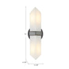 Valencia 15-in Polished Nickel/Alabaster 2 Lights Wall/Vanity