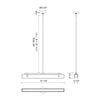 Valise 31-in Aged Nickel/Tuxedo Leather LED Pendant