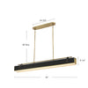 Valise 60-in Vintage Brass/Cognac Leather LED Pendant