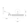 Valise Picture 12-in Aged Nickel/Tuxedo Leather LED Wall/Picture Light