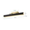 Valise Picture 32-in Aged Nickel/Tuxedo Leather LED Wall/Picture Light