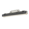 Valise 32-in Aged Nickel/Tuxedo Leather LED Wall/Vanity
