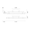 Valise 32-in Vintage Brass/Cognac Leather LED Wall/Vanity