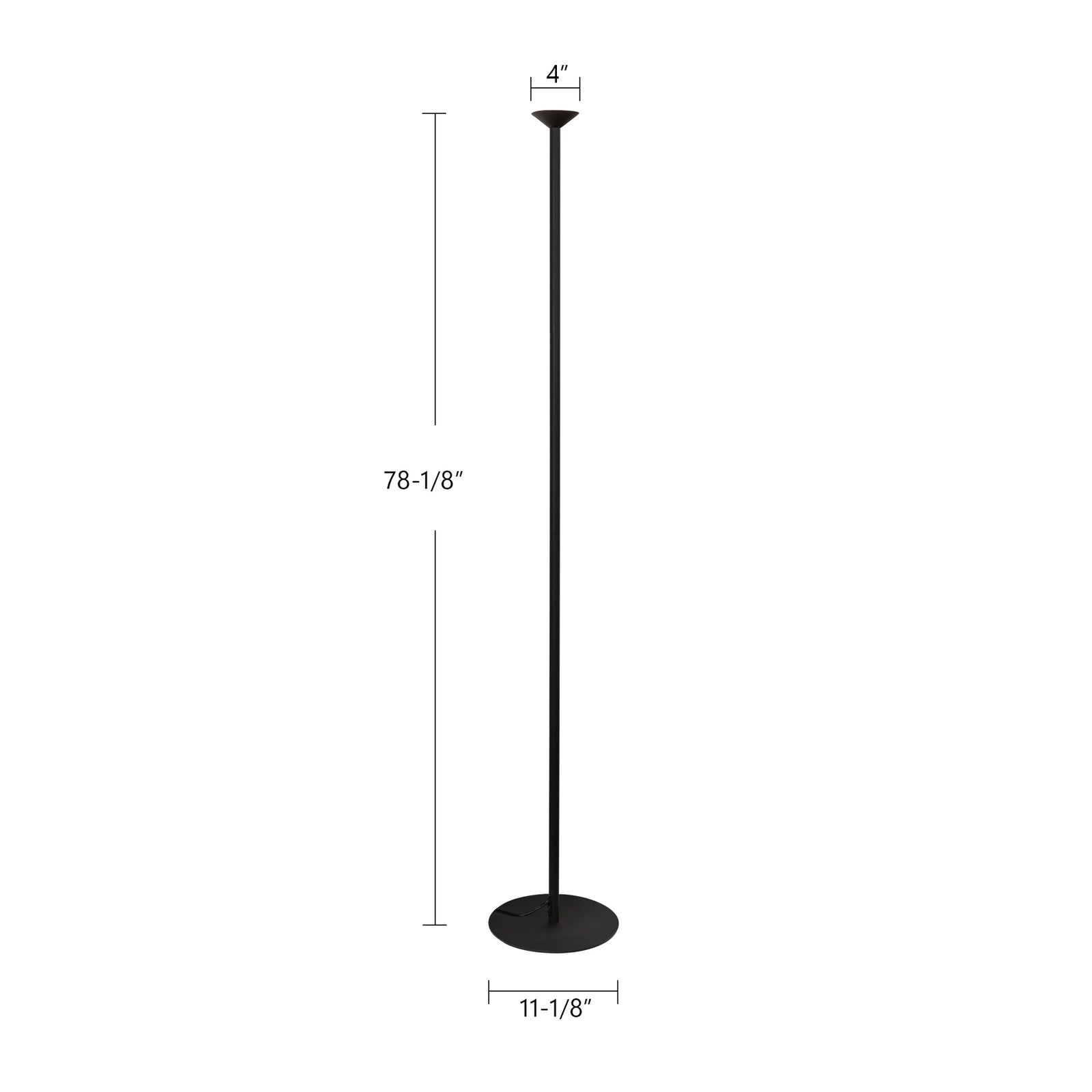 Valor 78-in Black LED Floor Lamp