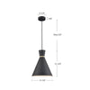 Vanderbilt 10-in White With Gold Detail 1 Light Pendant