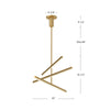 Vega 45-in Brushed Gold LED Chandeliers