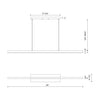 Vega 45-in Black LED Linear Pendant