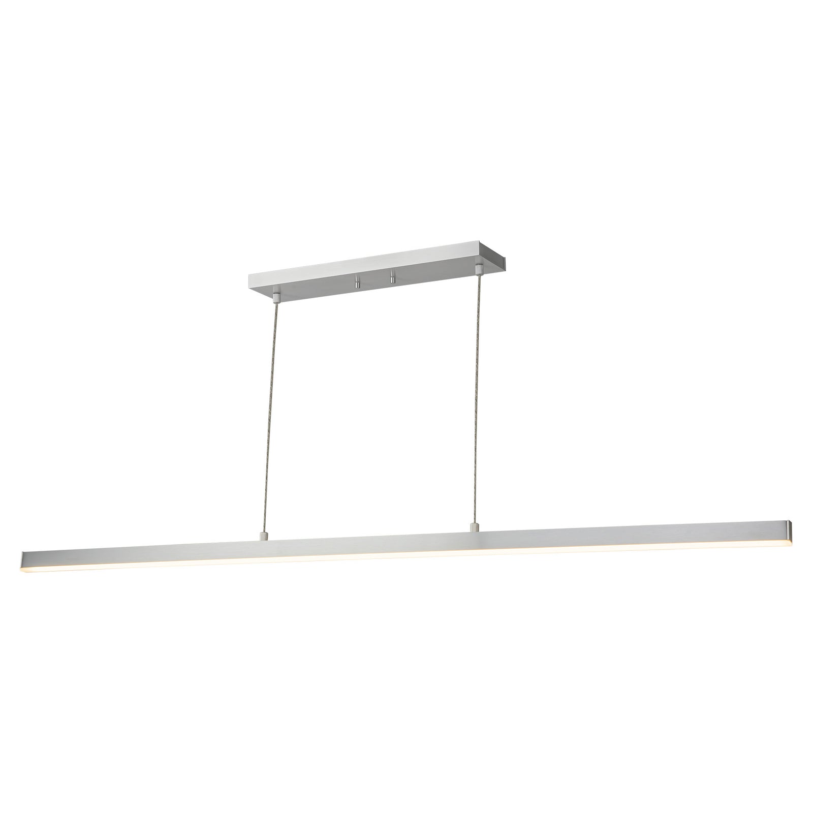 Vega 56-in Brushed Nickel LED Linear Pendant