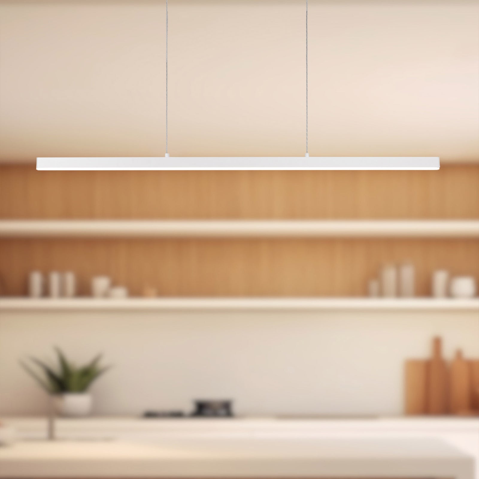 Vega 56-in White LED Linear Pendant