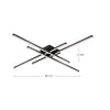 Vega Minor 47-in Black LED Flush Mount