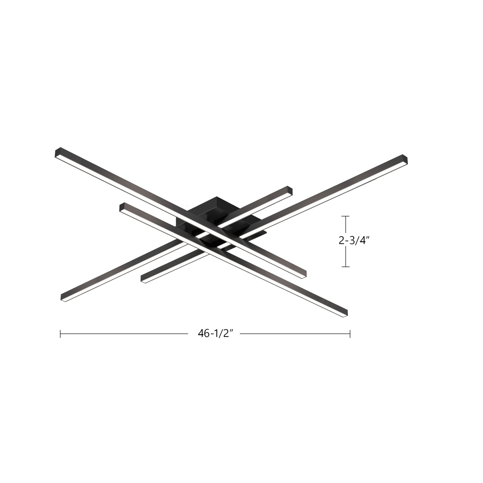 Vega Minor 47-in Black LED Flush Mount