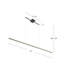 Vega Minor 60-in Brushed Nickel LED Linear Pendant