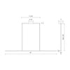 Vega Minor 60-in Brushed Nickel LED Linear Pendant