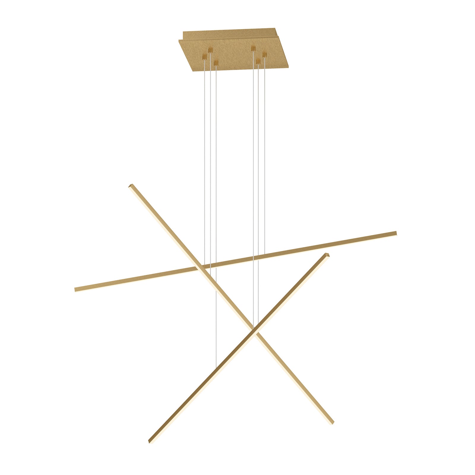 Vega Minor 41-in Brushed Gold LED Multi Pendant