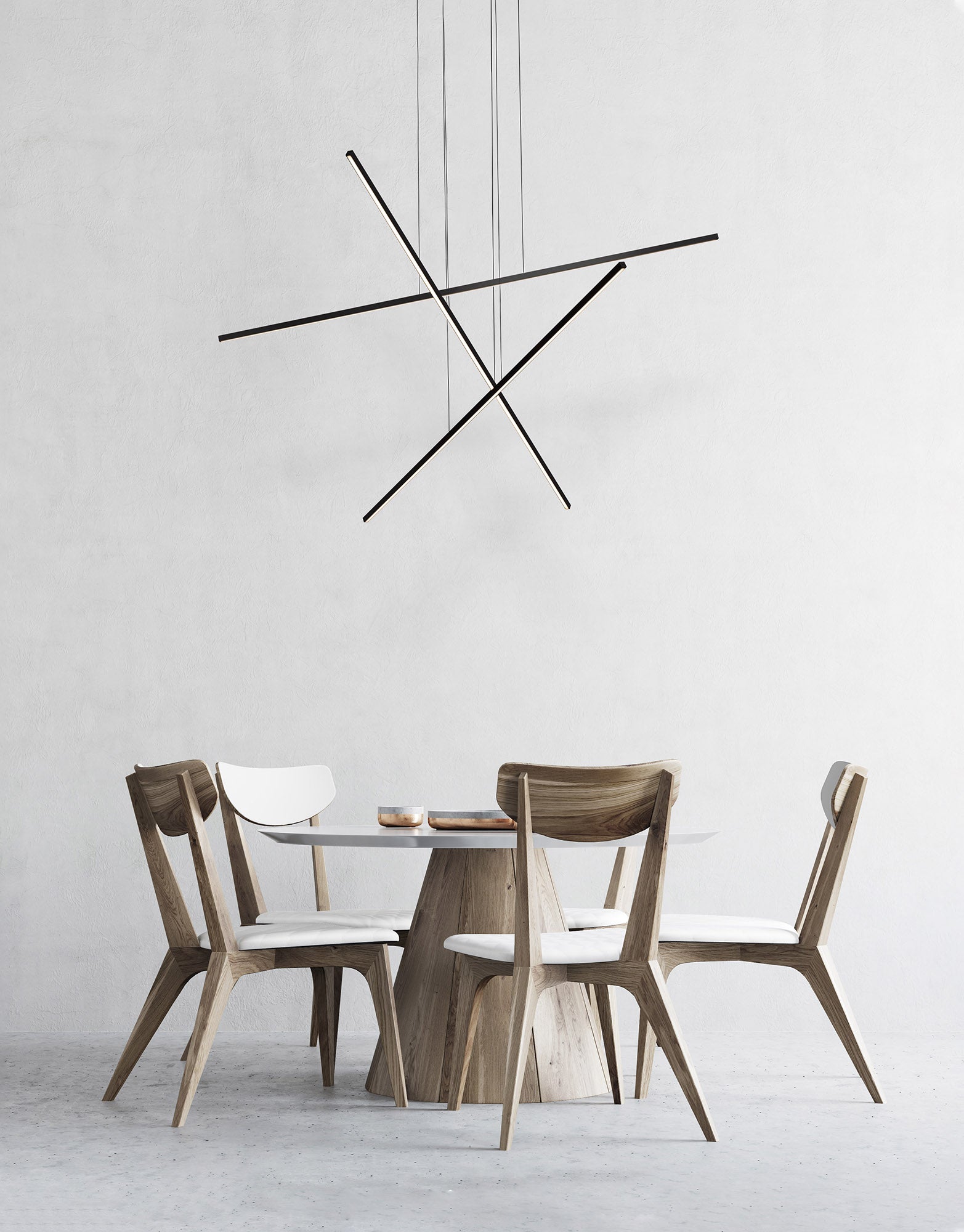Vega Minor 47-in Black LED Multi Pendant