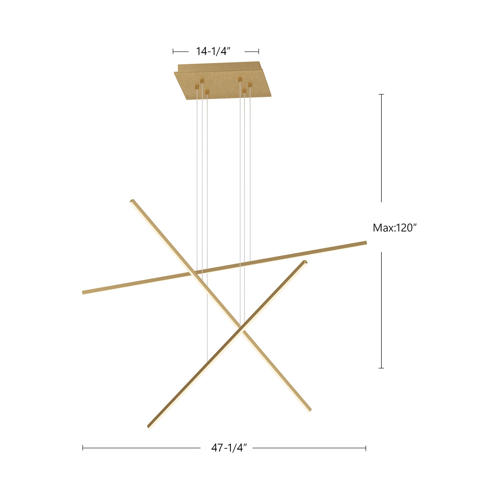 Vega Minor 47-in Black LED Multi Pendant