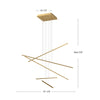 Vega Minor 5 Head Brushed Gold LED Multi Pendant