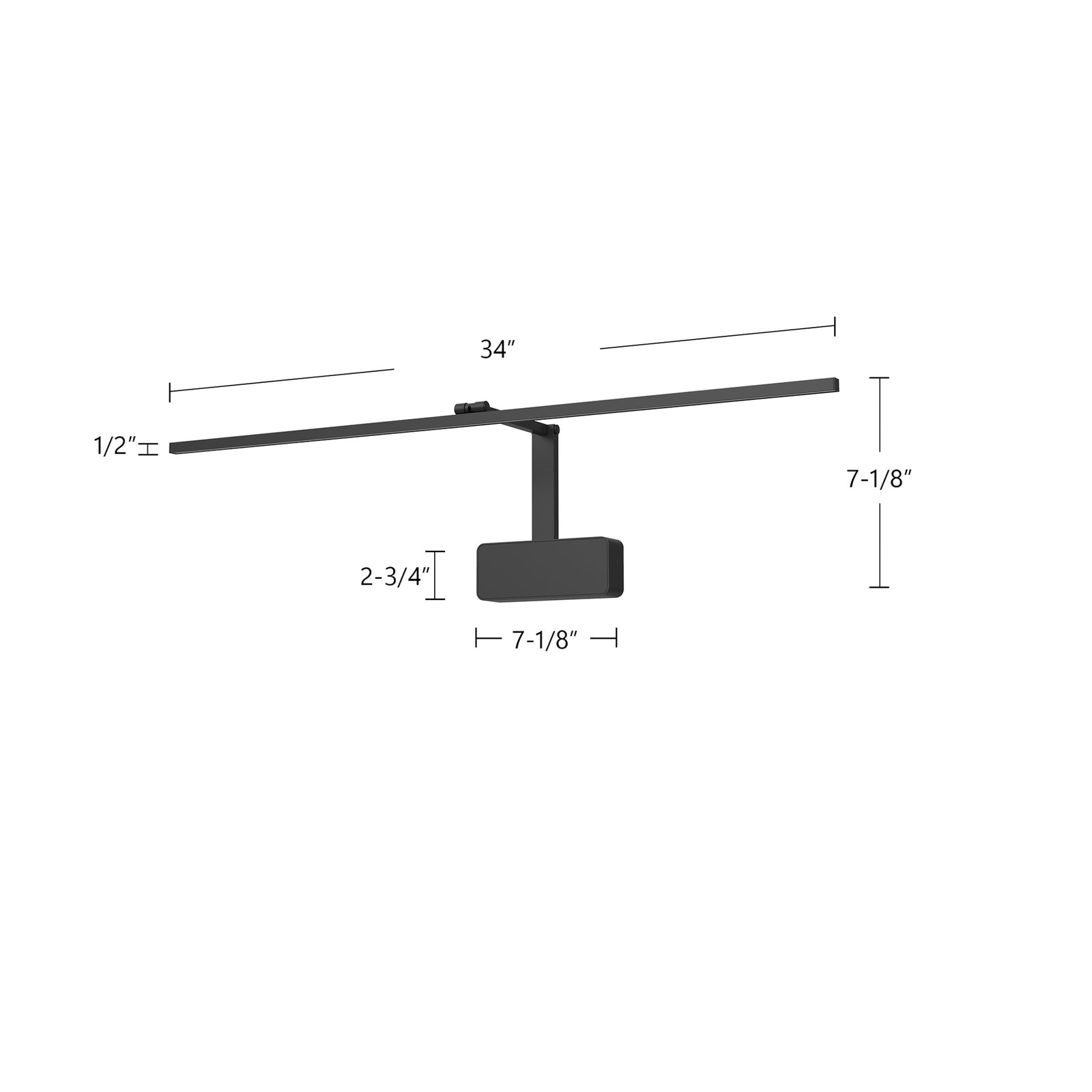 Vega Minor Picture 34-in Black LED Wall/Picture Light